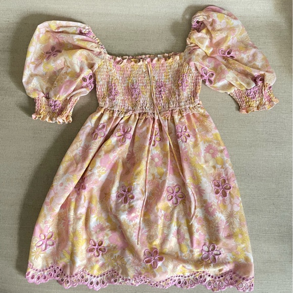 Goodnight Macaroon- Abby Square neck floral embroidered mini dress - Picture 9 of 9